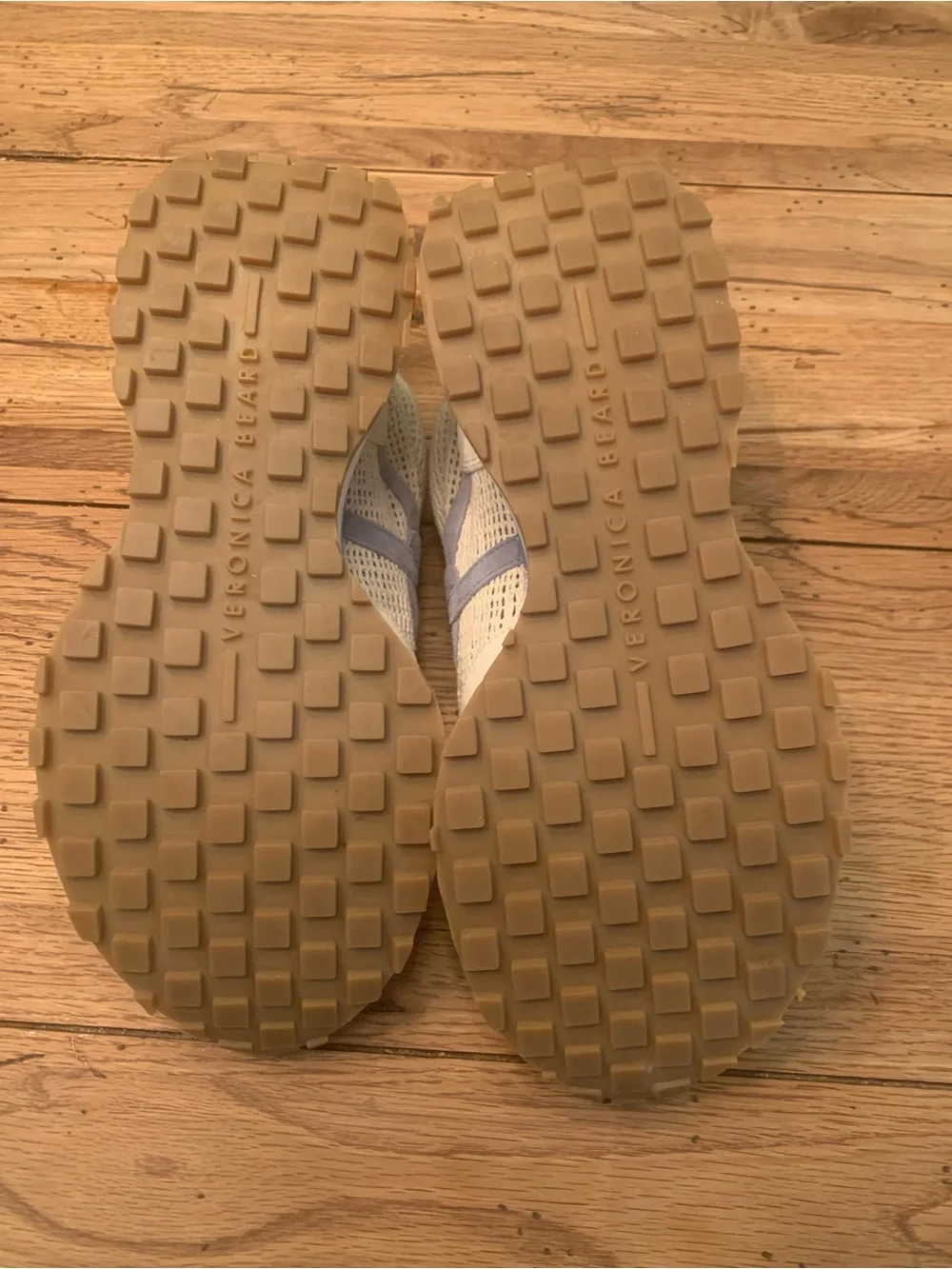 Veronica Beard Valentina Sneaker in Coconut/Vista Blue